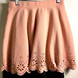 Sheln Medium, 2 skirts, cut out scalloped hem, flared skater skirts